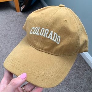Mustard yellow Colorado minimalist dad hat!